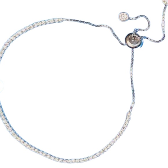 Bracelet Clear CZs in Rhodium Plated Sterling Silver & Adjustable Bolo Slider - Picture 5 of 6